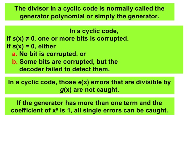 the divisor in a cyclic code is normally called the
